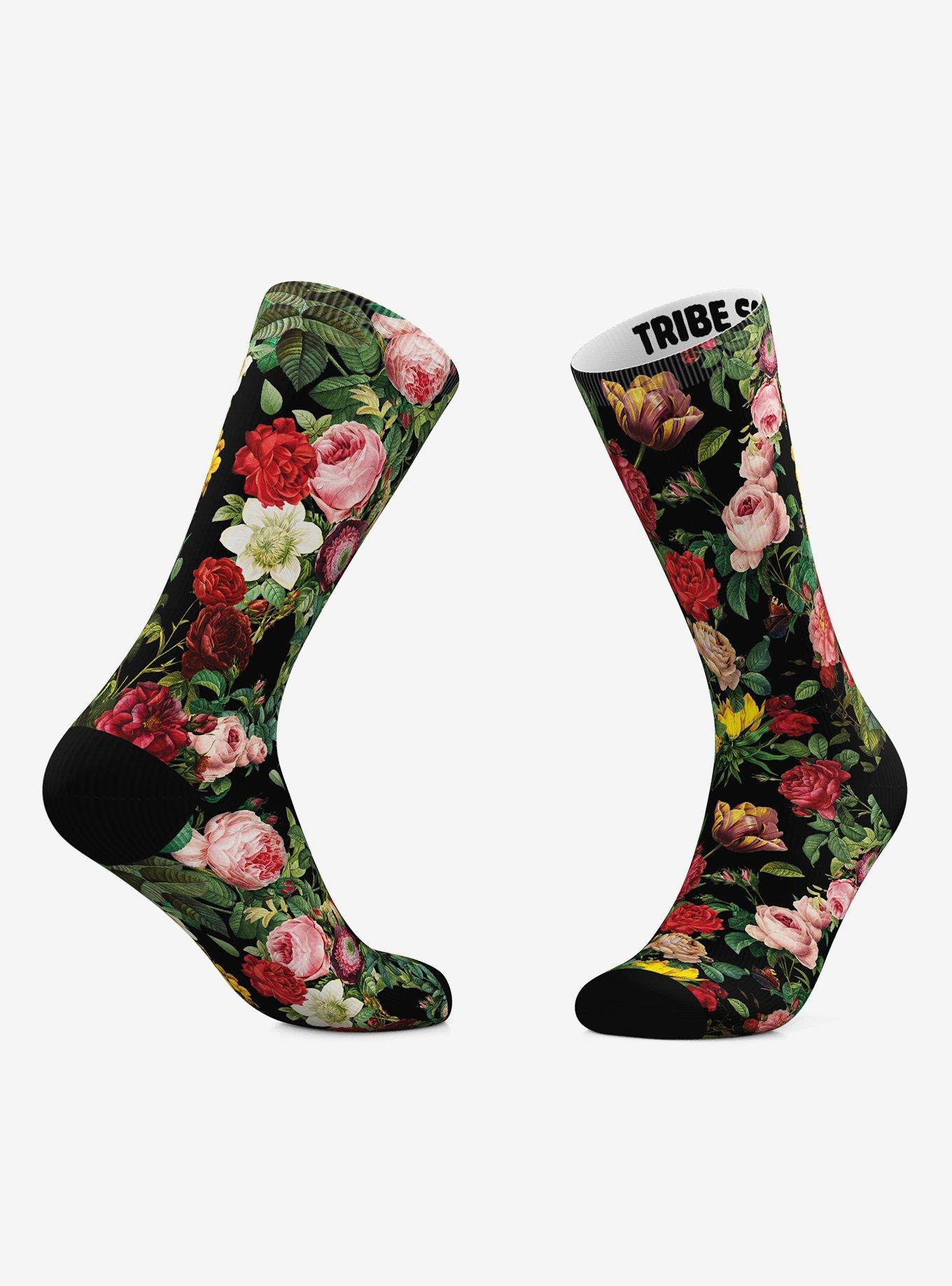 Roses And Quetzals Crew Socks 2 Pair, , hi-res