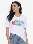 Disney Lilo & Stitch Ohana Stitch Surfing Women's T-Shirt - BoxLunch Exclusive, BLUE, hi-res