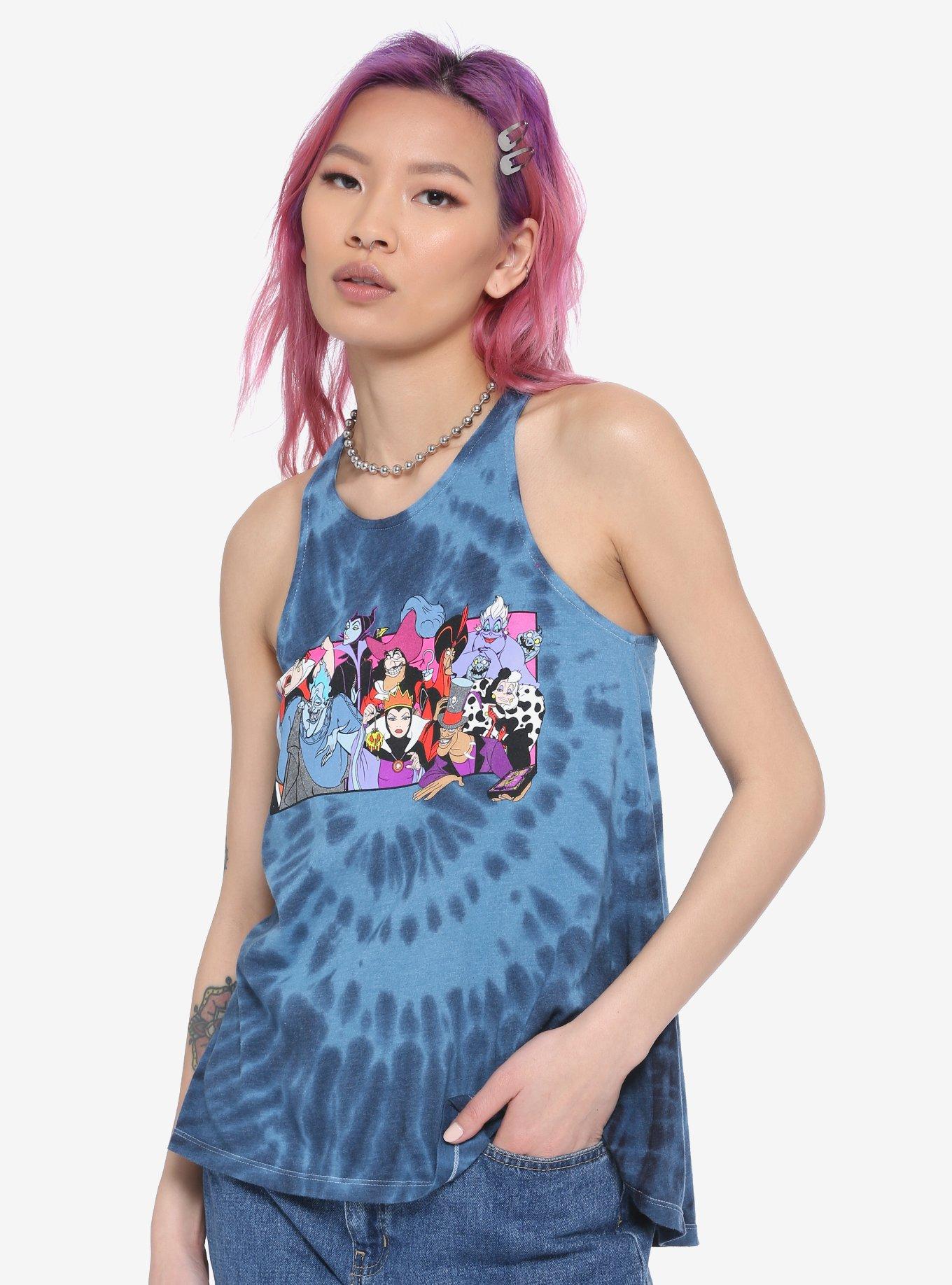 Disney Villains Blue Tie-Dye Girls Tank Top, MULTI, hi-res