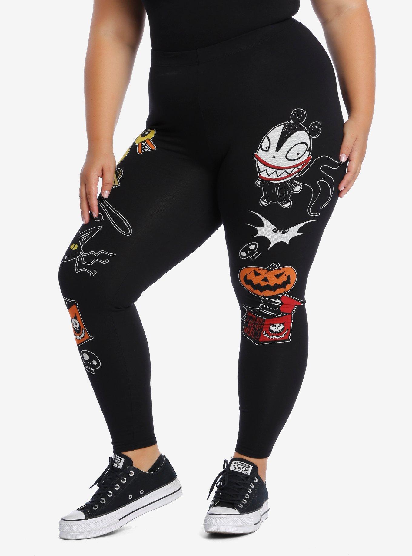 The Nightmare Before Christmas Toys Leggings Plus Size, BLACK, hi-res