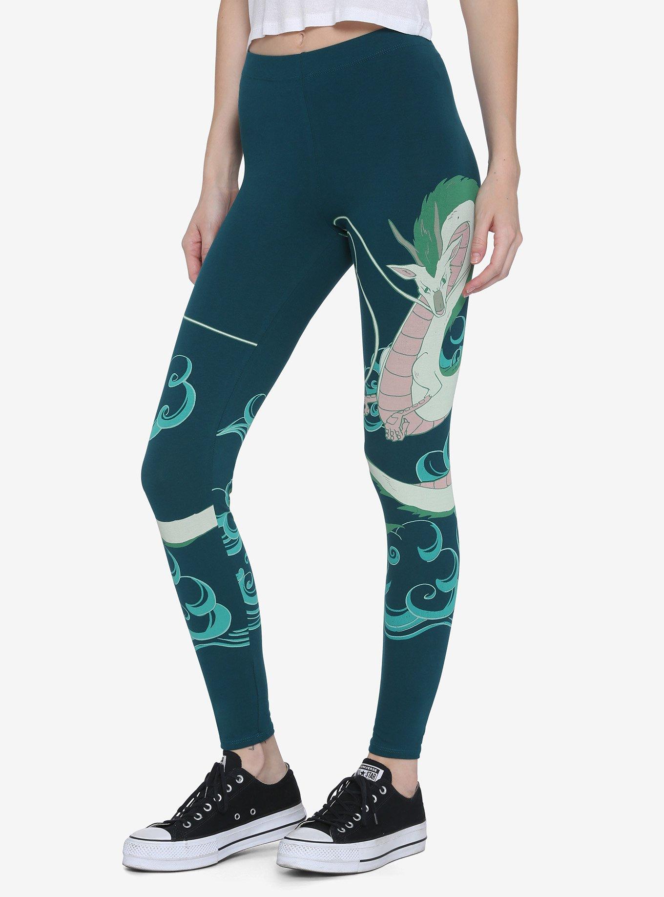 Studio Ghibli Spirited Away Haku Leggings, DARK TEAL, hi-res