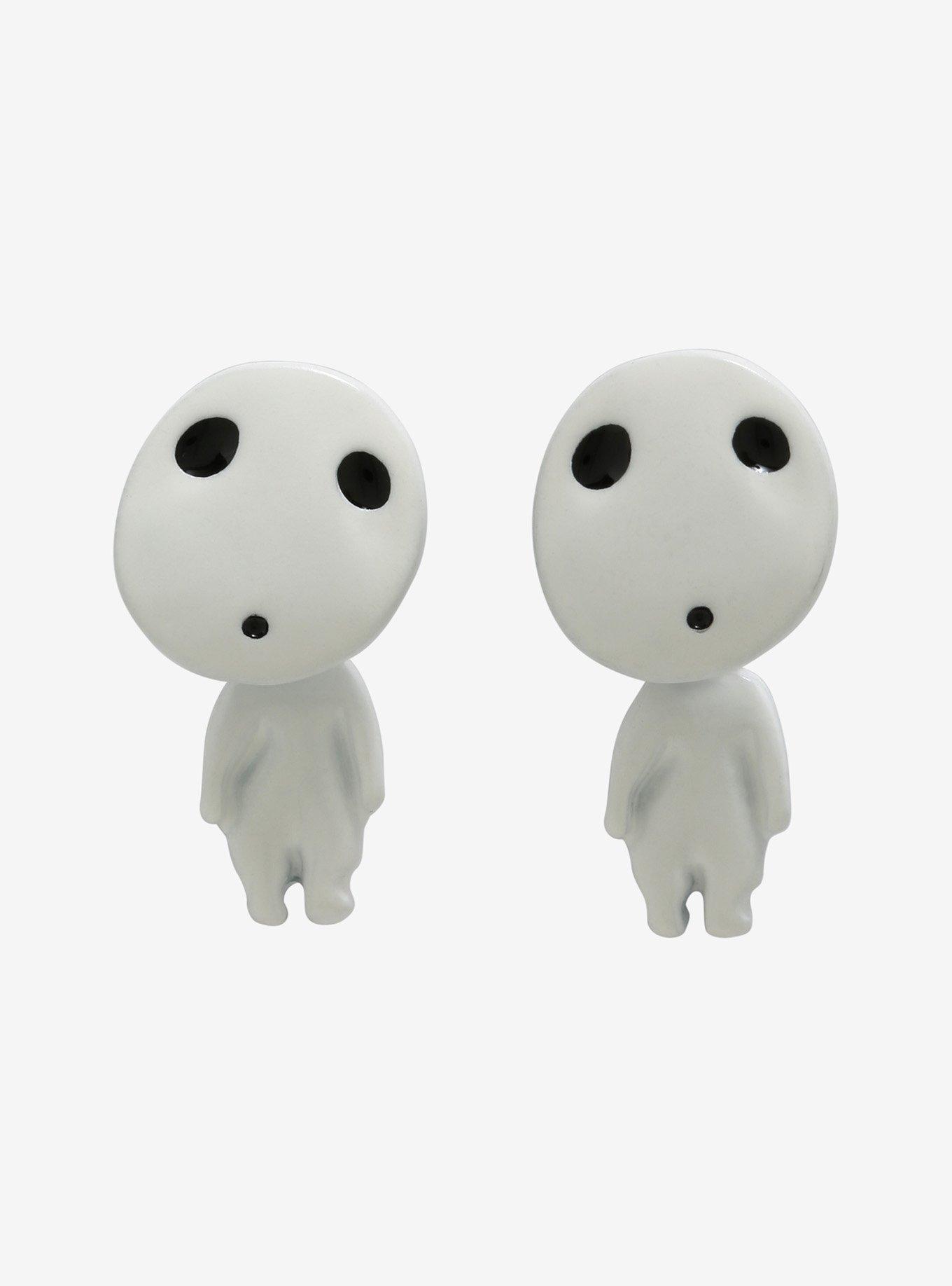 Studio Ghibli Princess Mononoke Kodama Front/Back Earrings, , hi-res