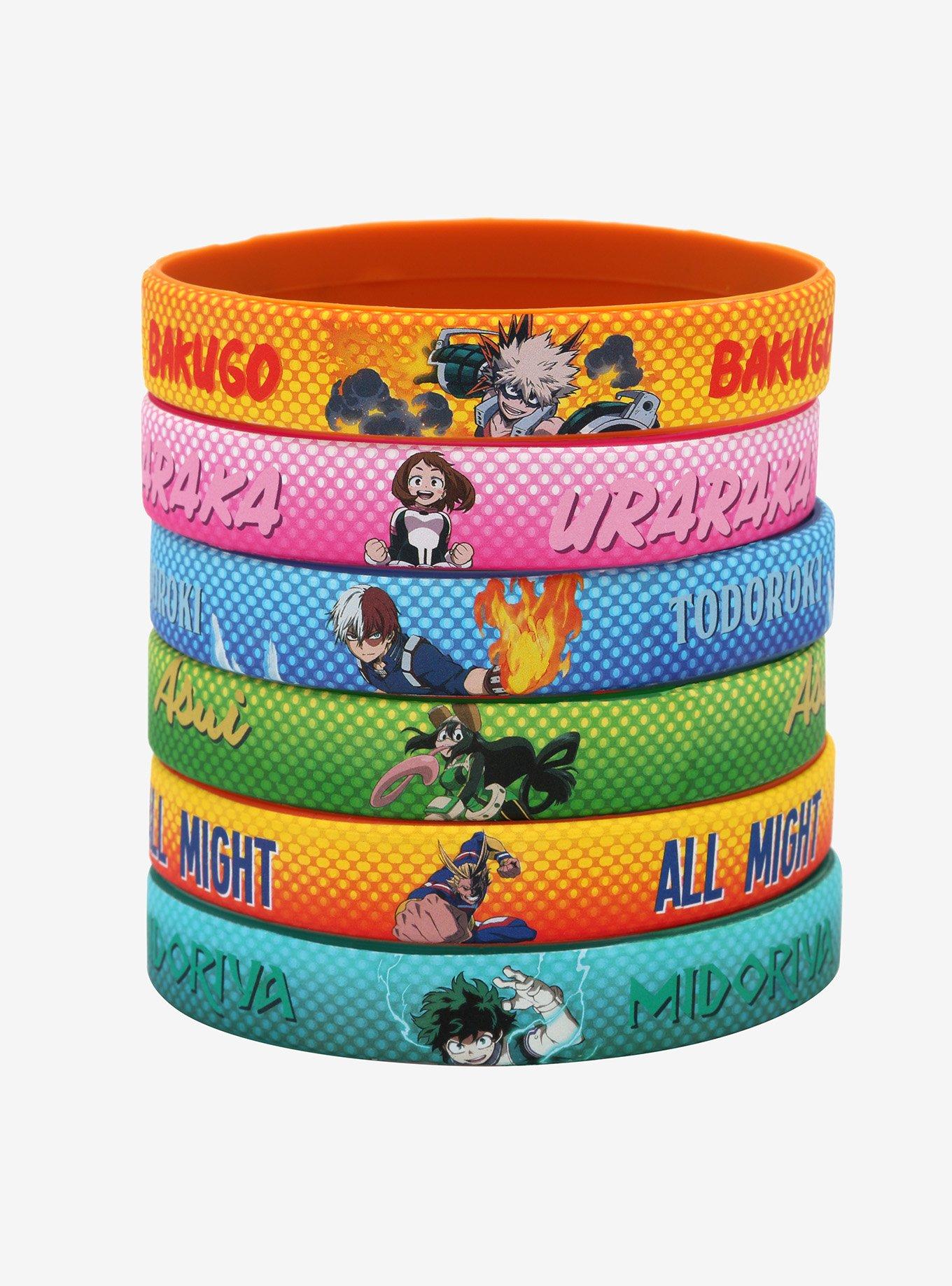 My Hero Academia Students Rubber Bracelet Set, , hi-res