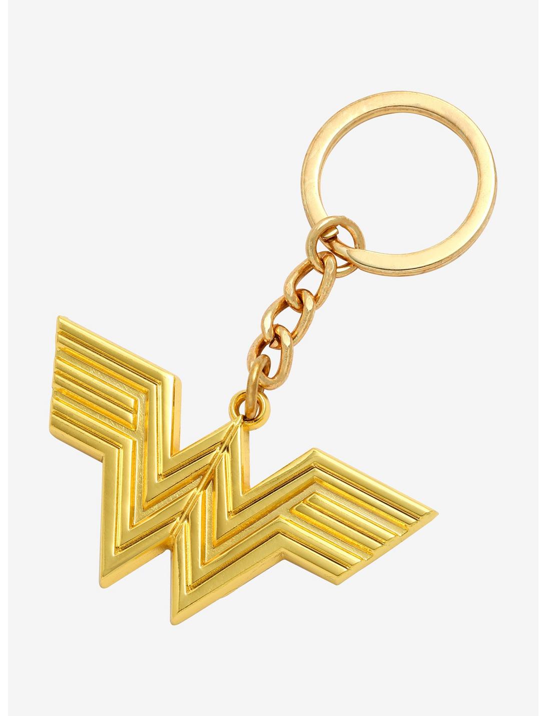 DC Comics Wonder Woman Gold Suit Logo Keychain - BoxLunch Exclusive, , hi-res