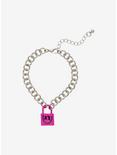 Yungblud Pink Padlock Chain Bracelet, , hi-res