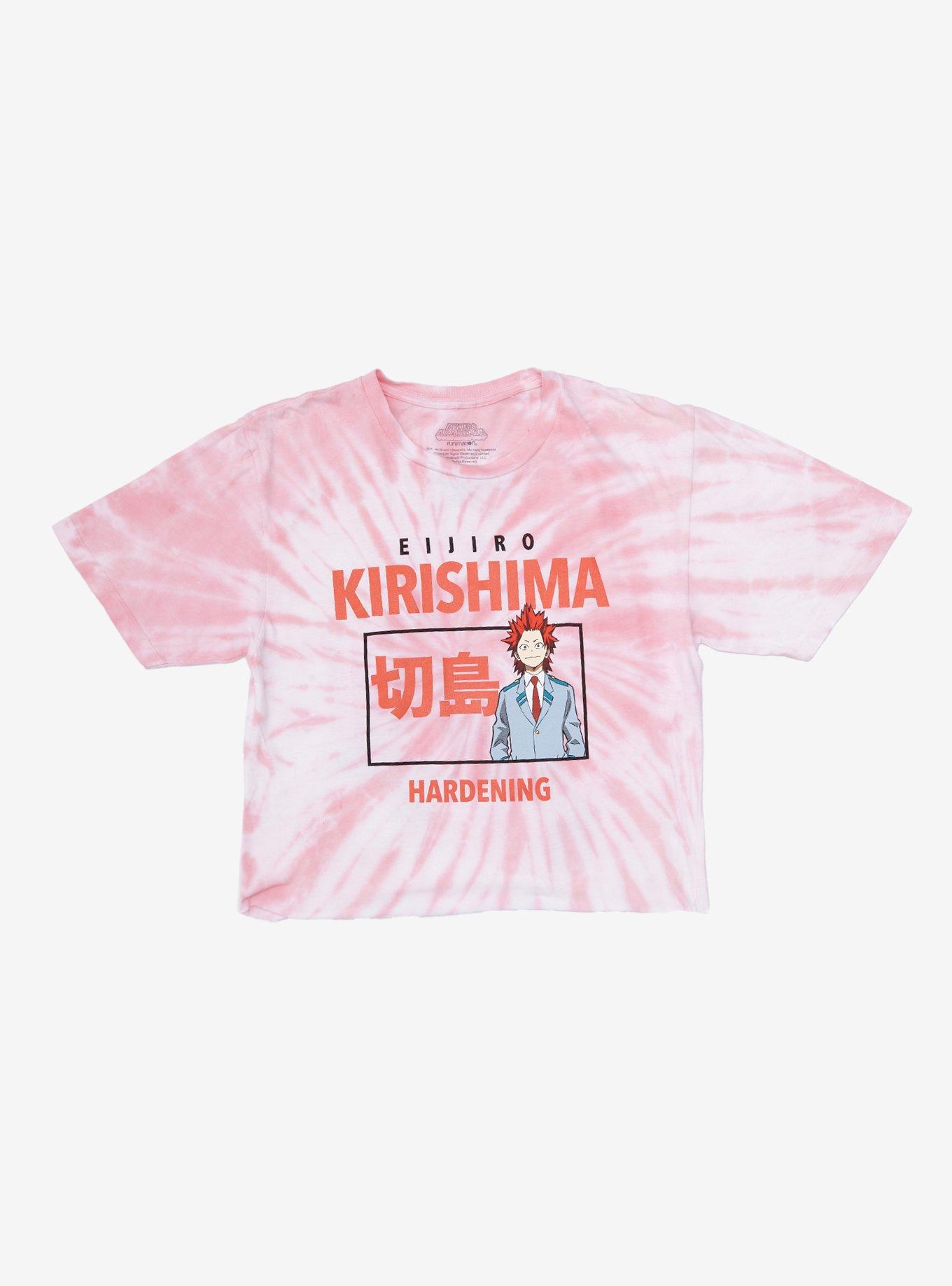 My Hero Academia Eijiro Kirishima Quirk Tie-Dye Girls Crop T-Shirt, MULTI, hi-res