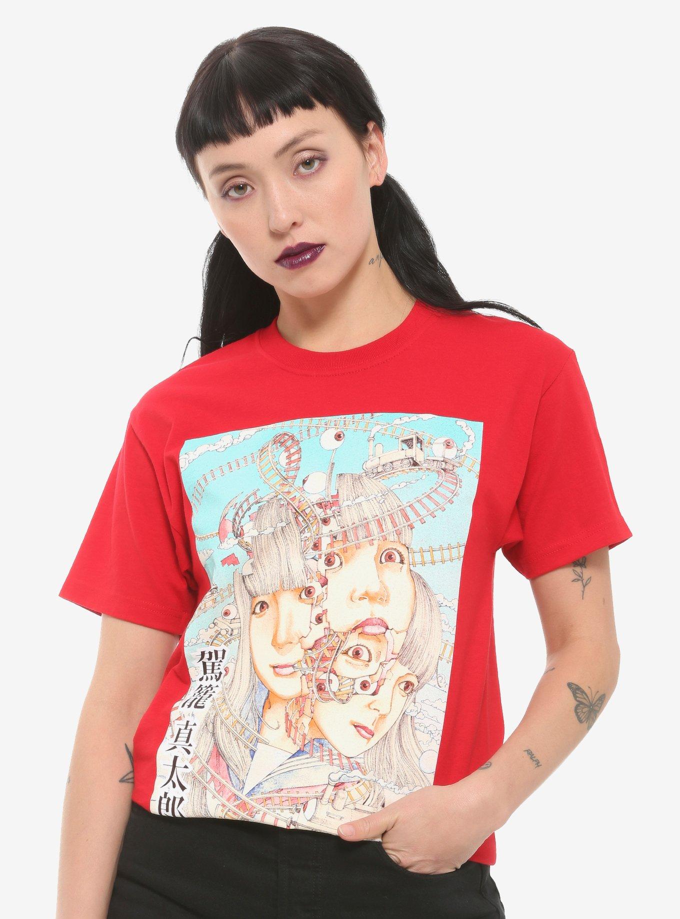 Shintaro Kago Triple Face Girls T-Shirt, MULTI, hi-res