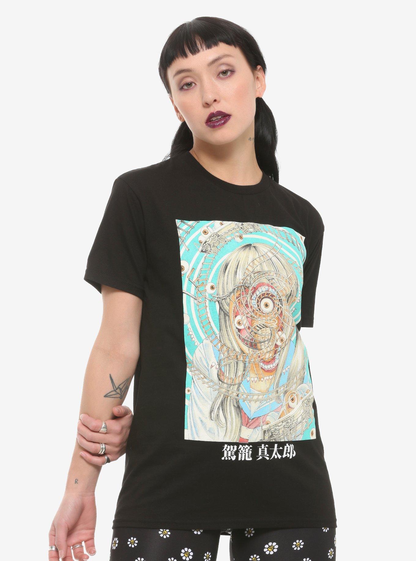 Shintaro Kago Open Face Girls T-Shirt, MULTI, hi-res