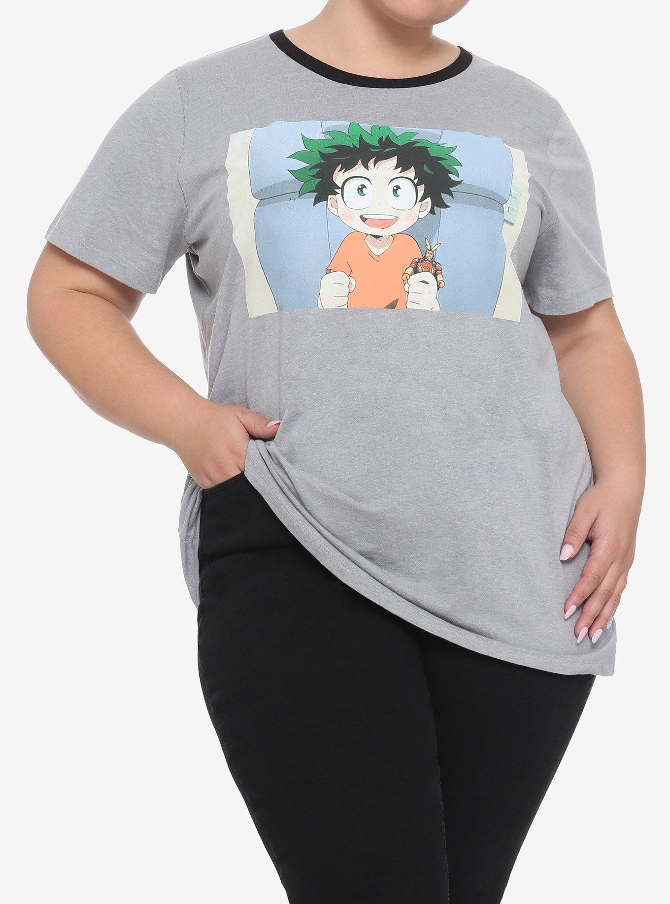 My Hero Academia Baby Deku Girls Ringer T-Shirt Plus Size, MULTI, hi-res