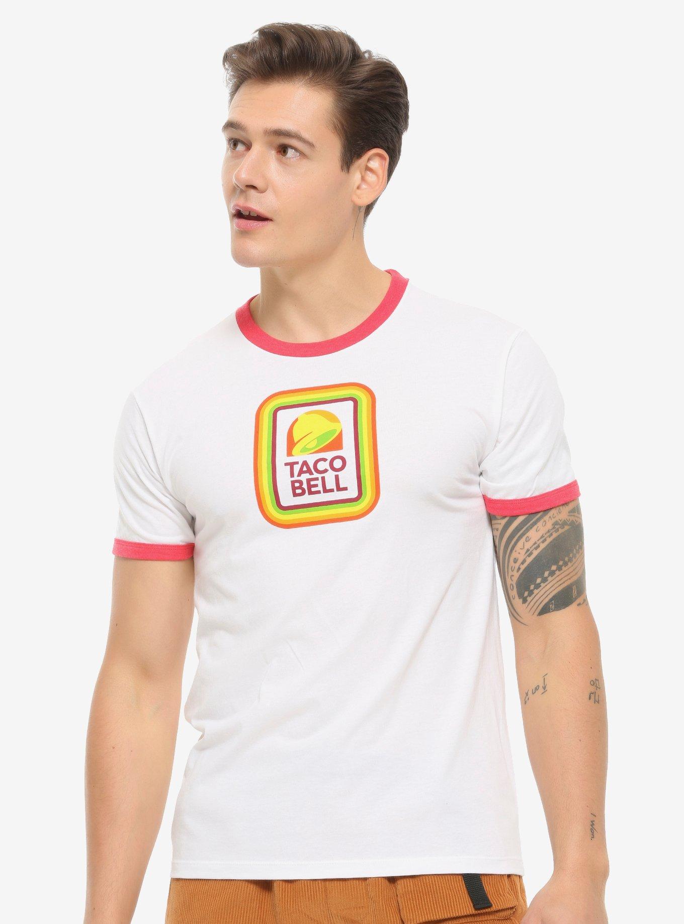Taco Bell Retro Logo Ringer T-Shirt - BoxLunch Exclusive, WHITE, hi-res
