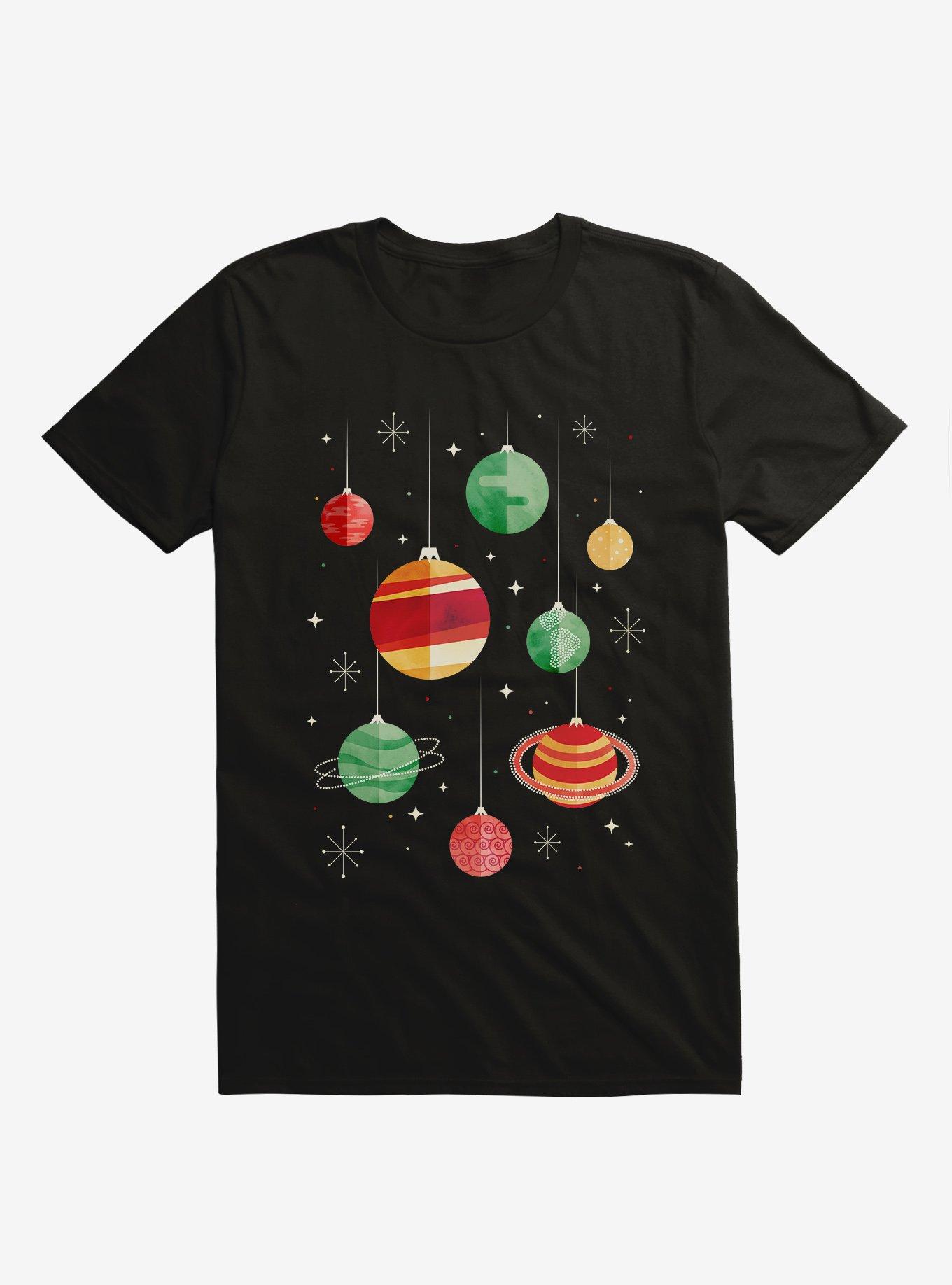 Joy Of The Universe Planet Ornaments Black T-Shirt