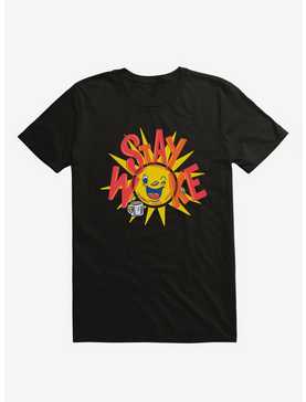 Stay Woke Sun And Coffee Black T-Shirt, , hi-res