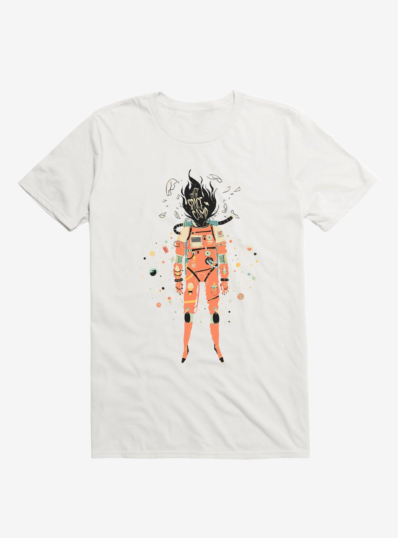 Lets Go To Space Camp Astronaut White T-Shirt, WHITE, hi-res