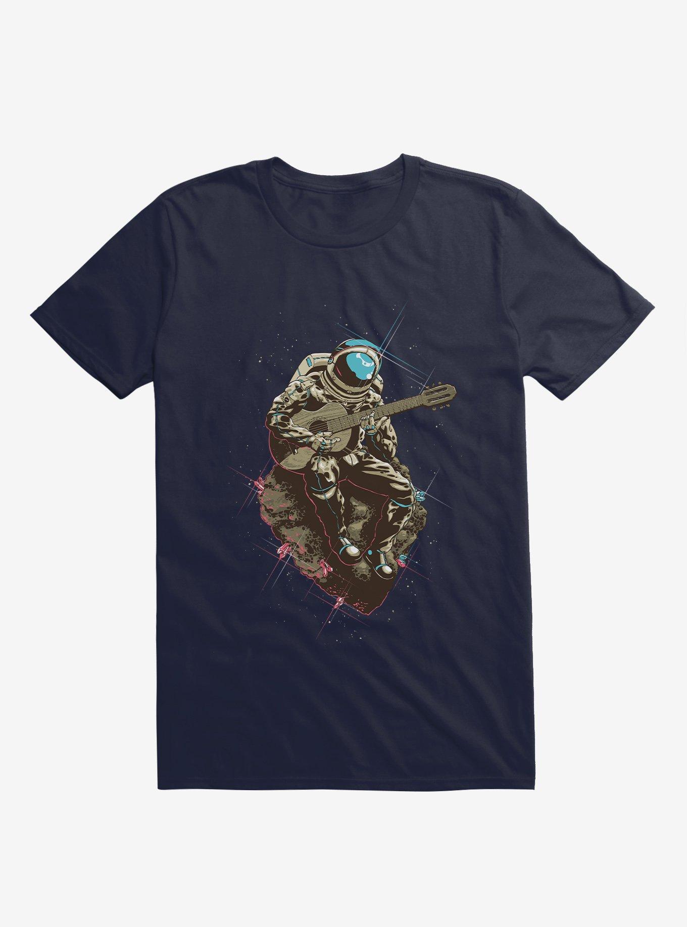 Lonely Man Astronaut Asteroid Navy Blue T-Shirt, NAVY, hi-res