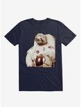 Astronaut Sloth Navy Blue T-Shirt, NAVY, hi-res