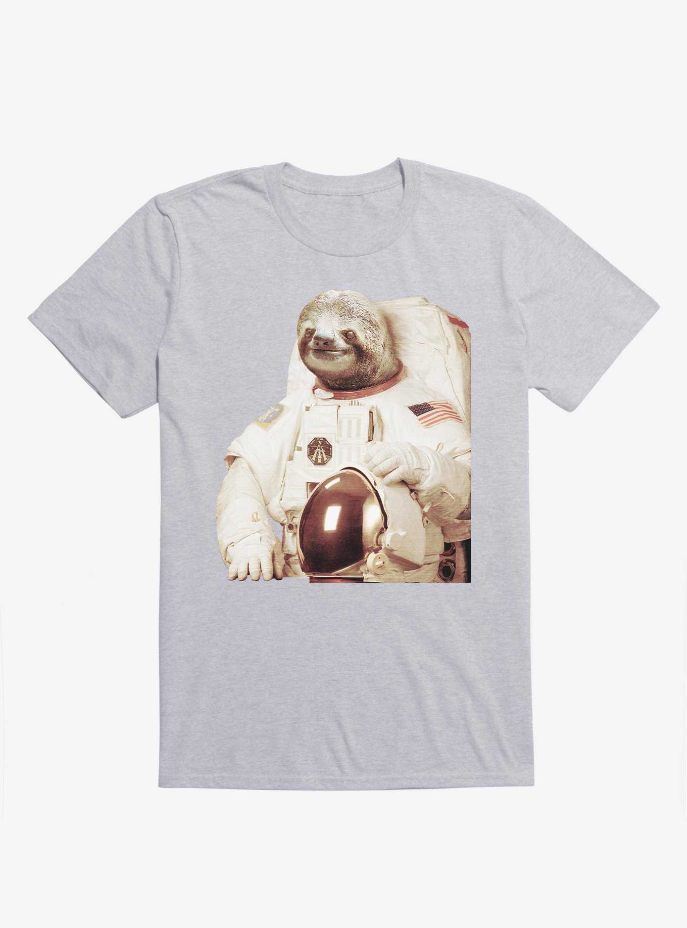 Astronaut Sloth Sport Grey T-Shirt, , hi-res