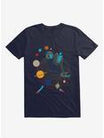 Mademoiselle Galaxy Stars And Planets Navy Blue T-Shirt, NAVY, hi-res