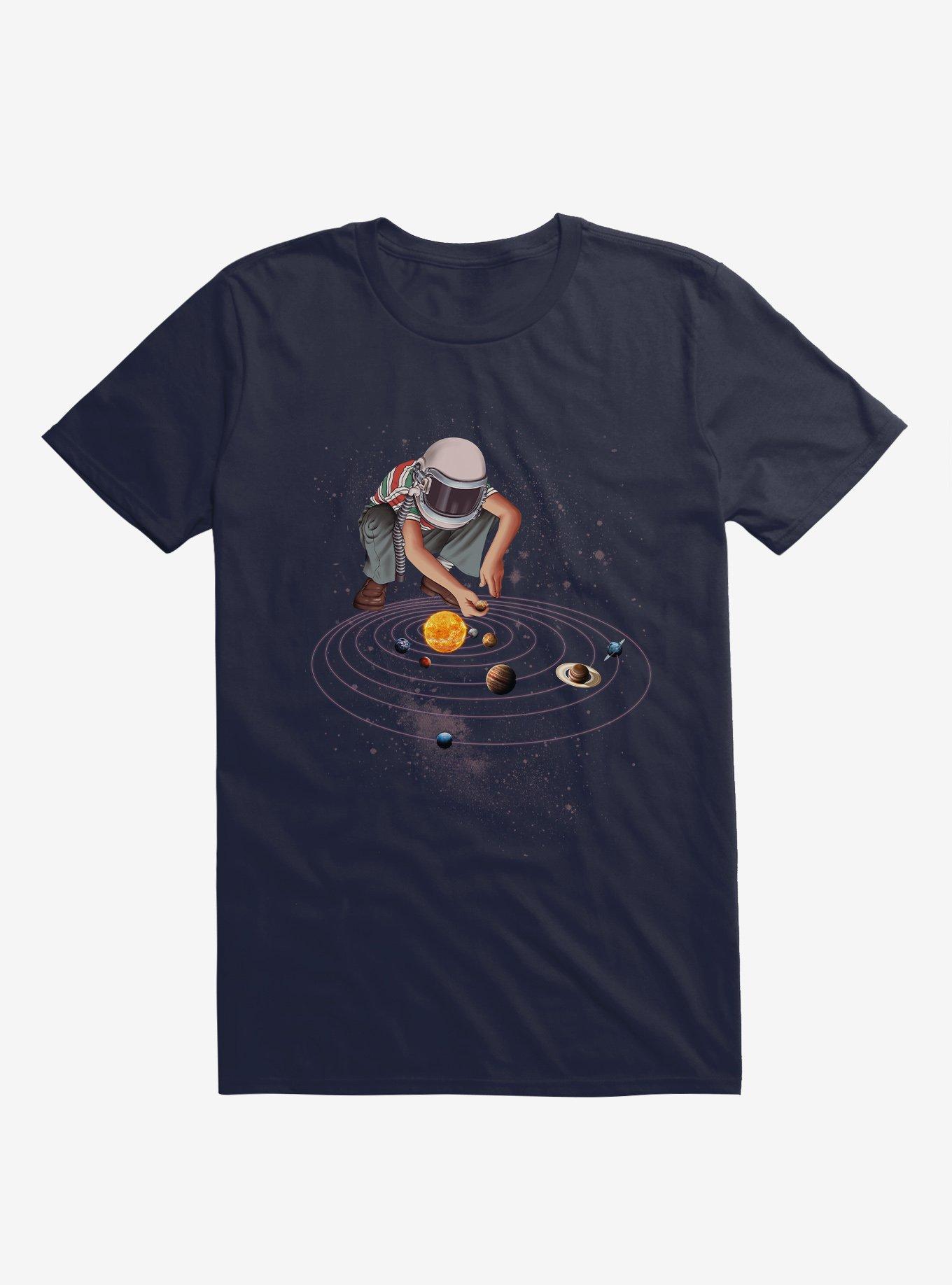 Marble Planet Astronaut Galaxy Navy Blue T-Shirt, , hi-res