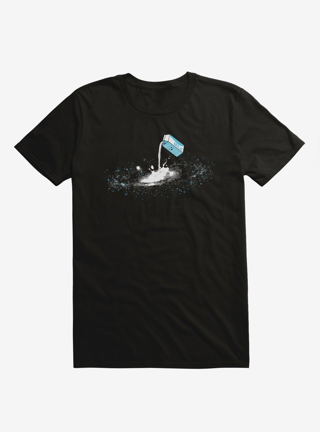 The Milky Way Milk Carton Galaxy Black T-Shirt, BLACK, hi-res