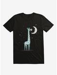 Midnight Snack Giraffe Moon Black T-Shirt, BLACK, hi-res