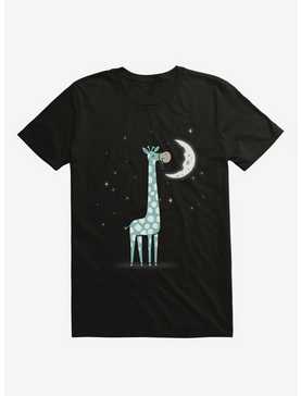 Midnight Snack Giraffe Moon Black T-Shirt, , hi-res