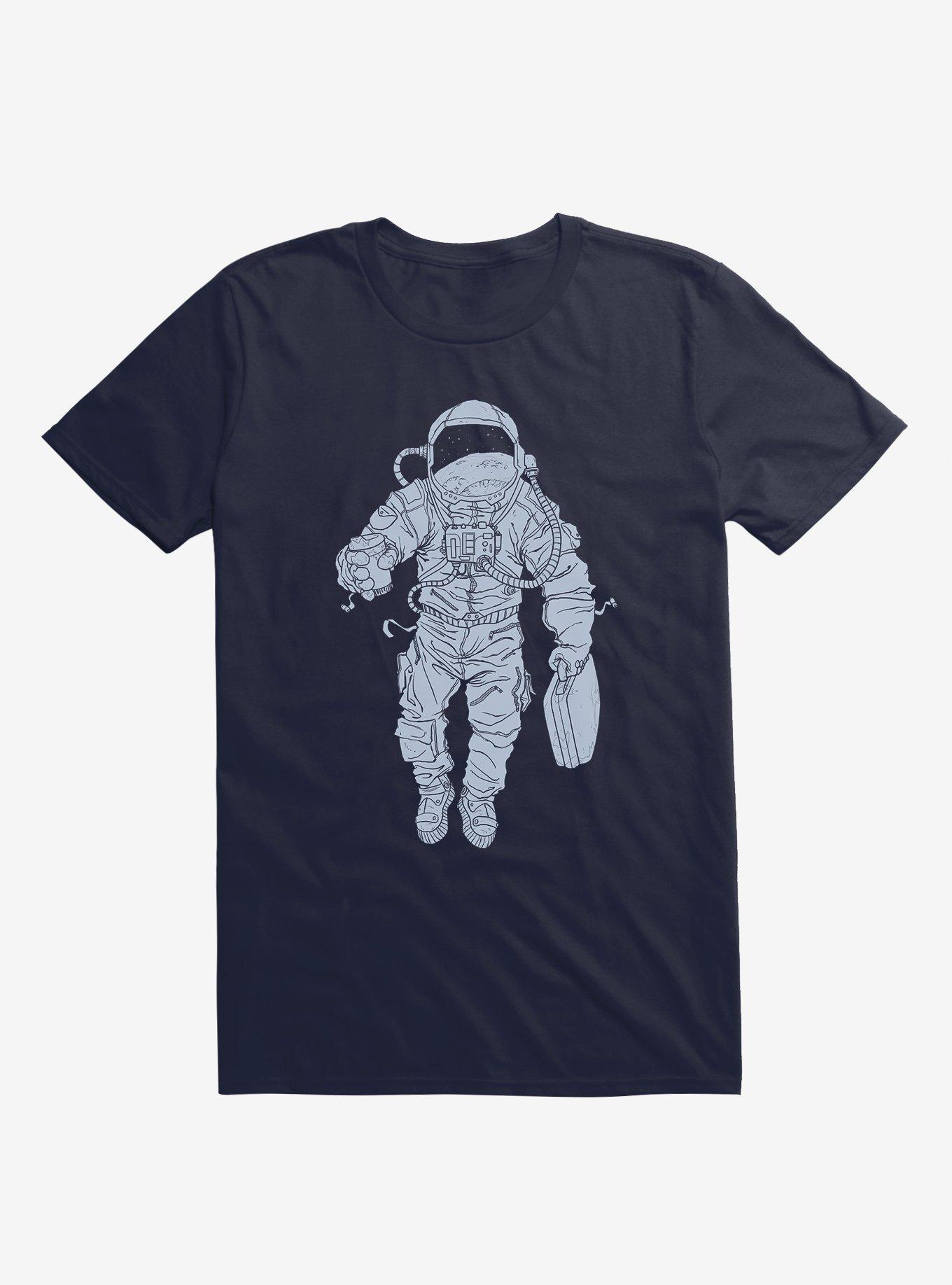 Daily Commute Astronaut Moon Navy Blue T-Shirt, , hi-res