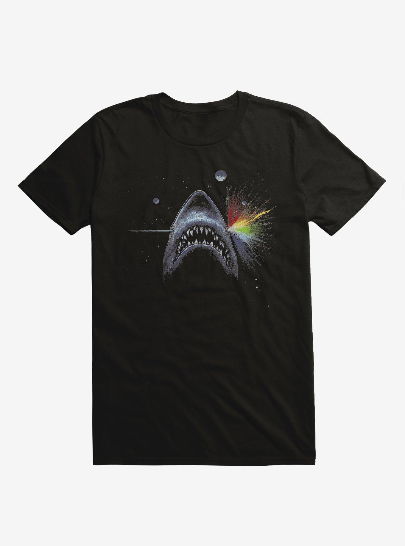 Dark Jaw Of The Moon Shark Prism Black T-Shirt, , hi-res