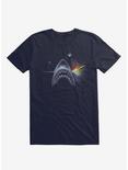 Dark Jaw Of The Moon Shark Prism Navy Blue T-Shirt, NAVY, hi-res