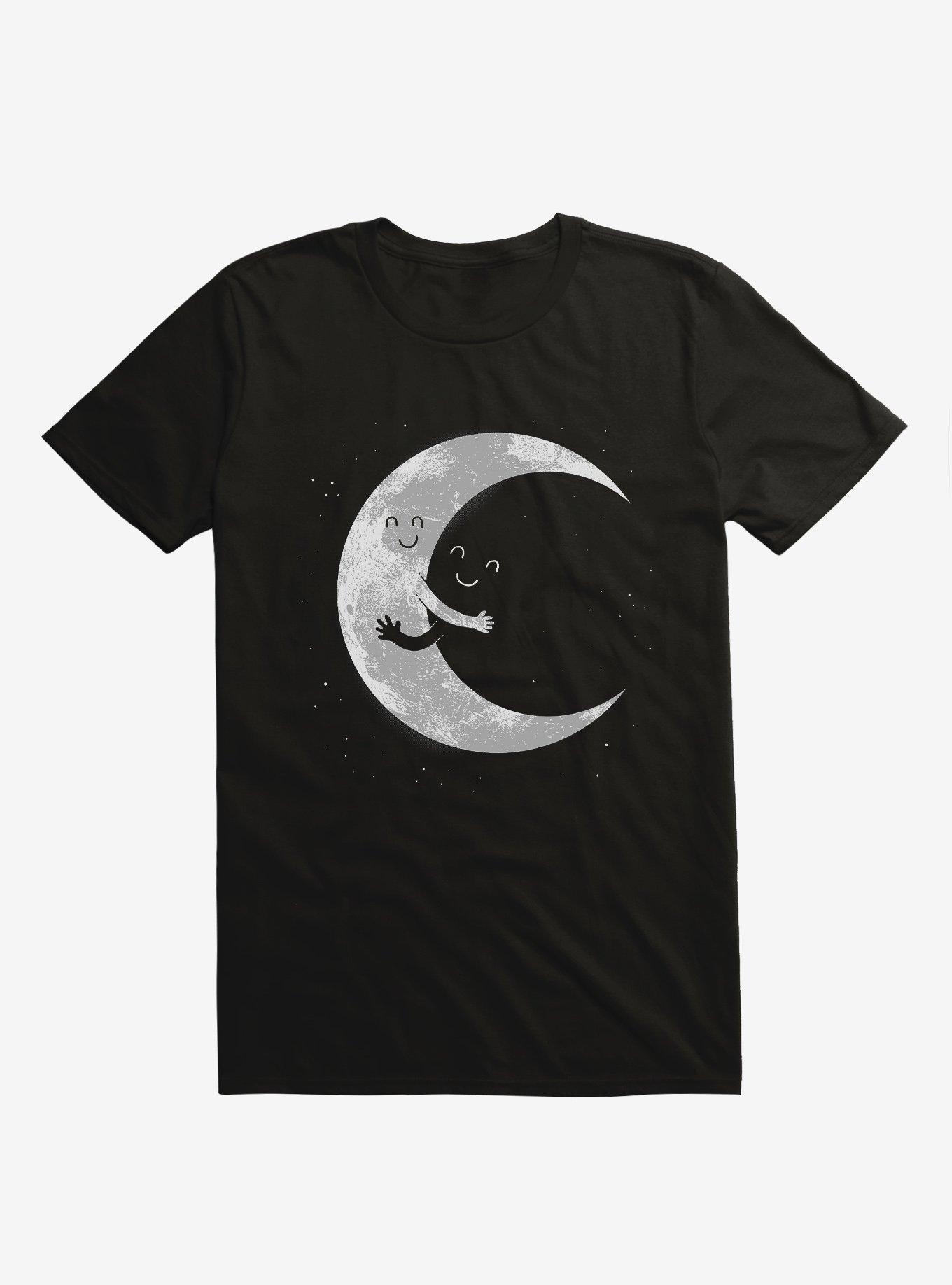 Moon Hug Black T-Shirt, BLACK, hi-res