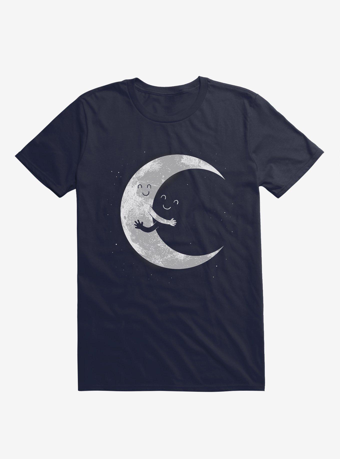 Moon Hug Navy Blue T-Shirt, NAVY, hi-res