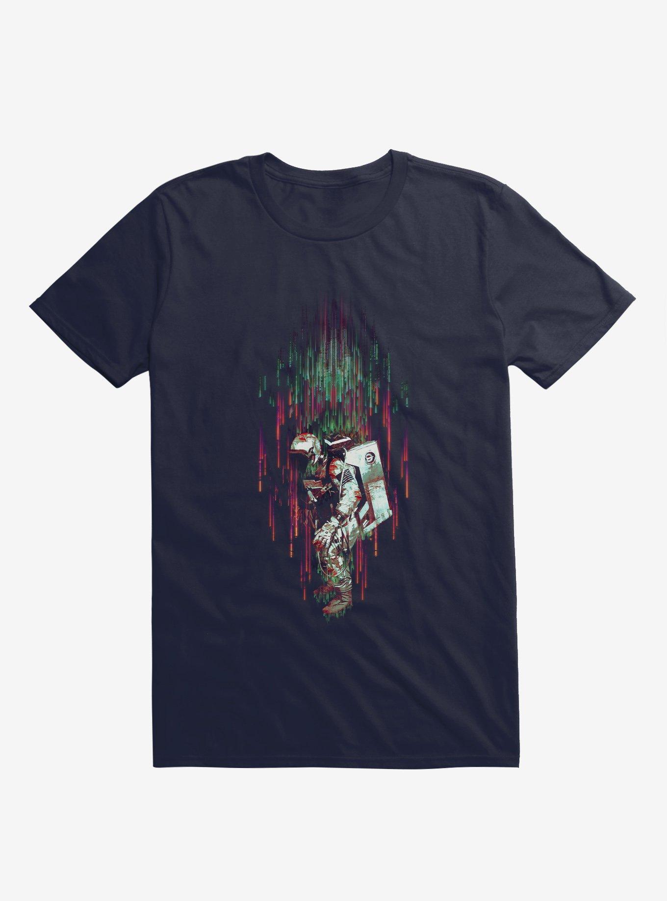 Falling From The Space Astronaut Navy Blue T-Shirt, , hi-res