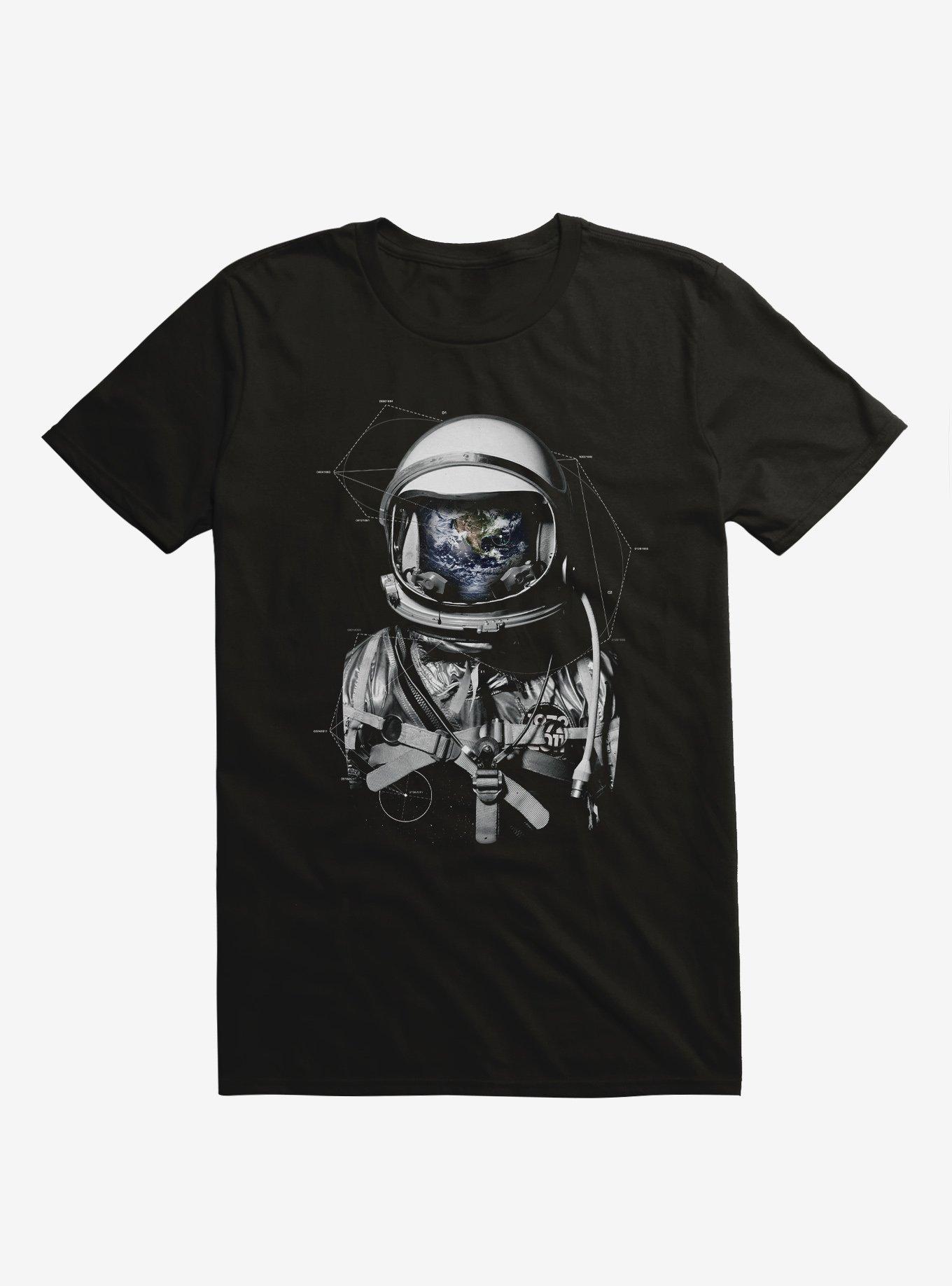 The Program Astronaut And Earth Black T-Shirt