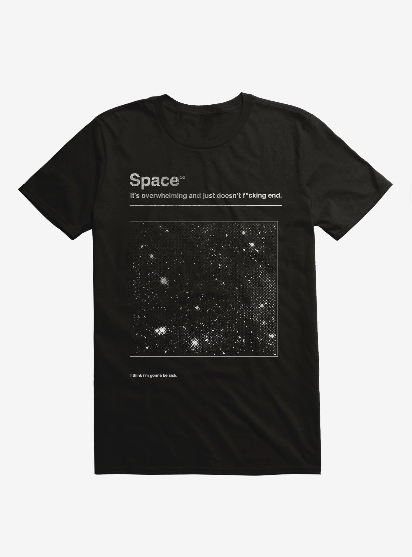 Never Ending Space Black T-Shirt, BLACK, hi-res