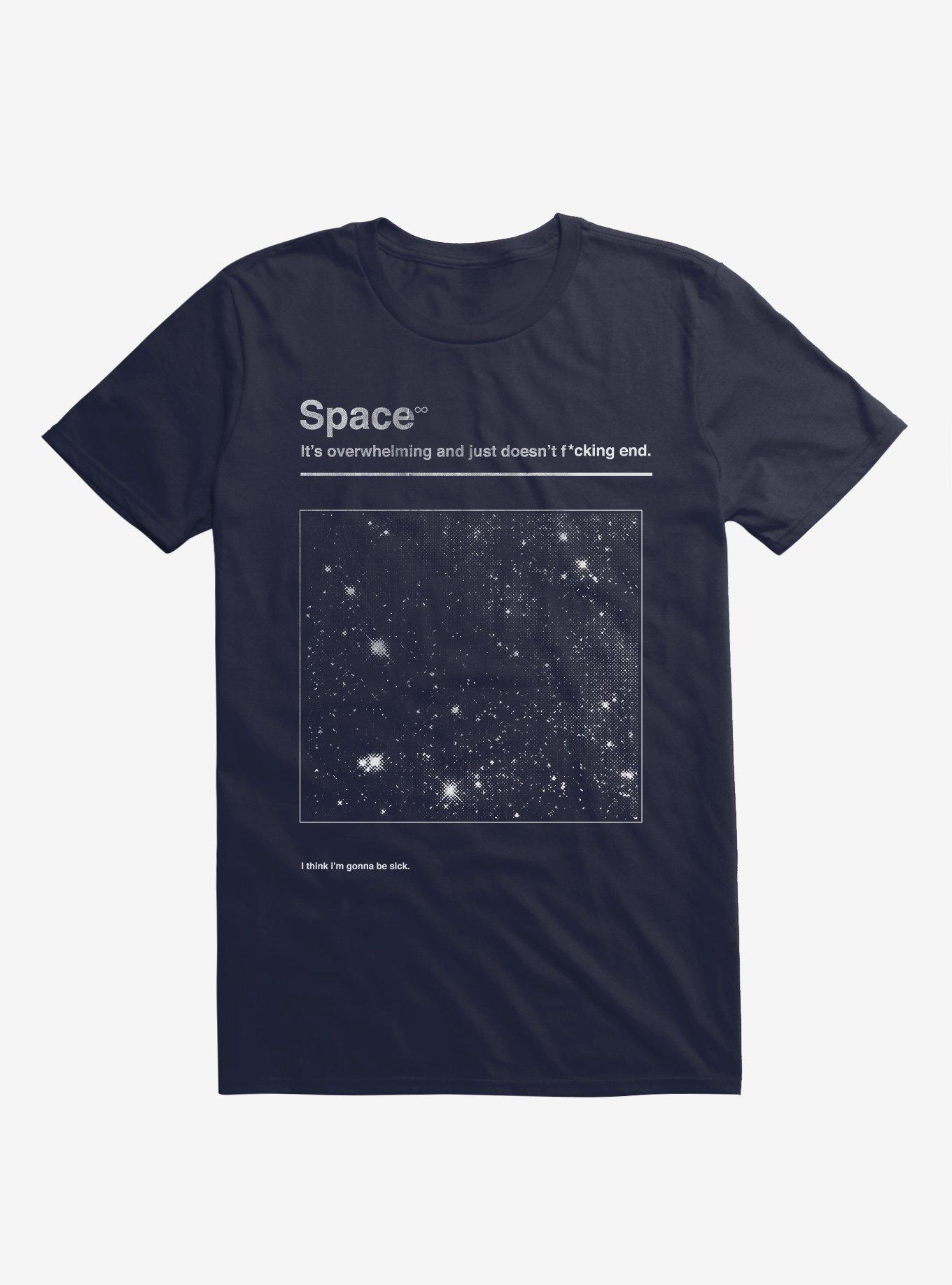 Never Ending Space Navy Blue T-Shirt, NAVY, hi-res