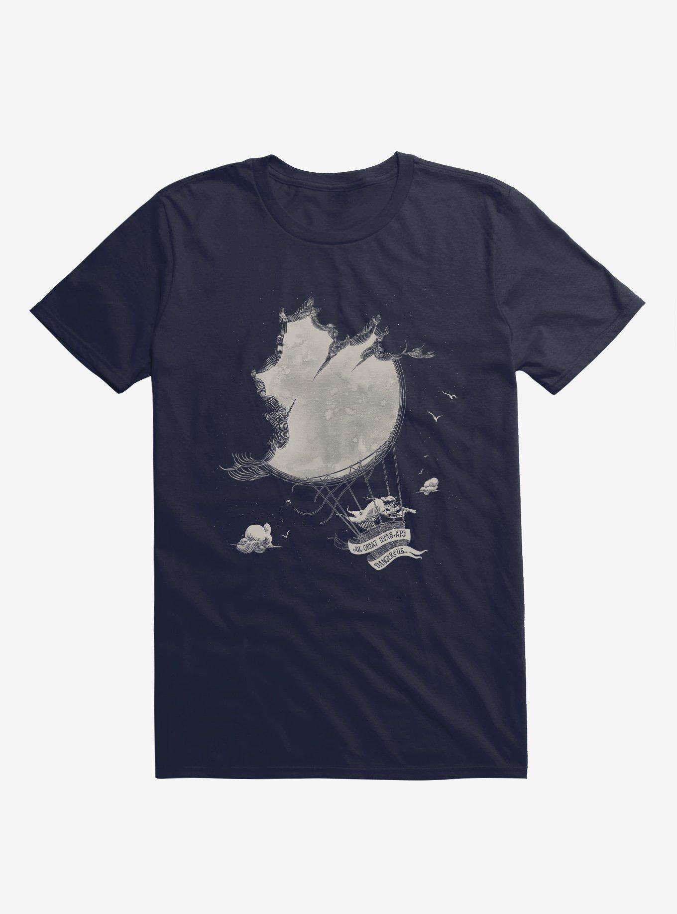 Great Idea Hot Air Balloon Navy Blue T-Shirt, NAVY, hi-res