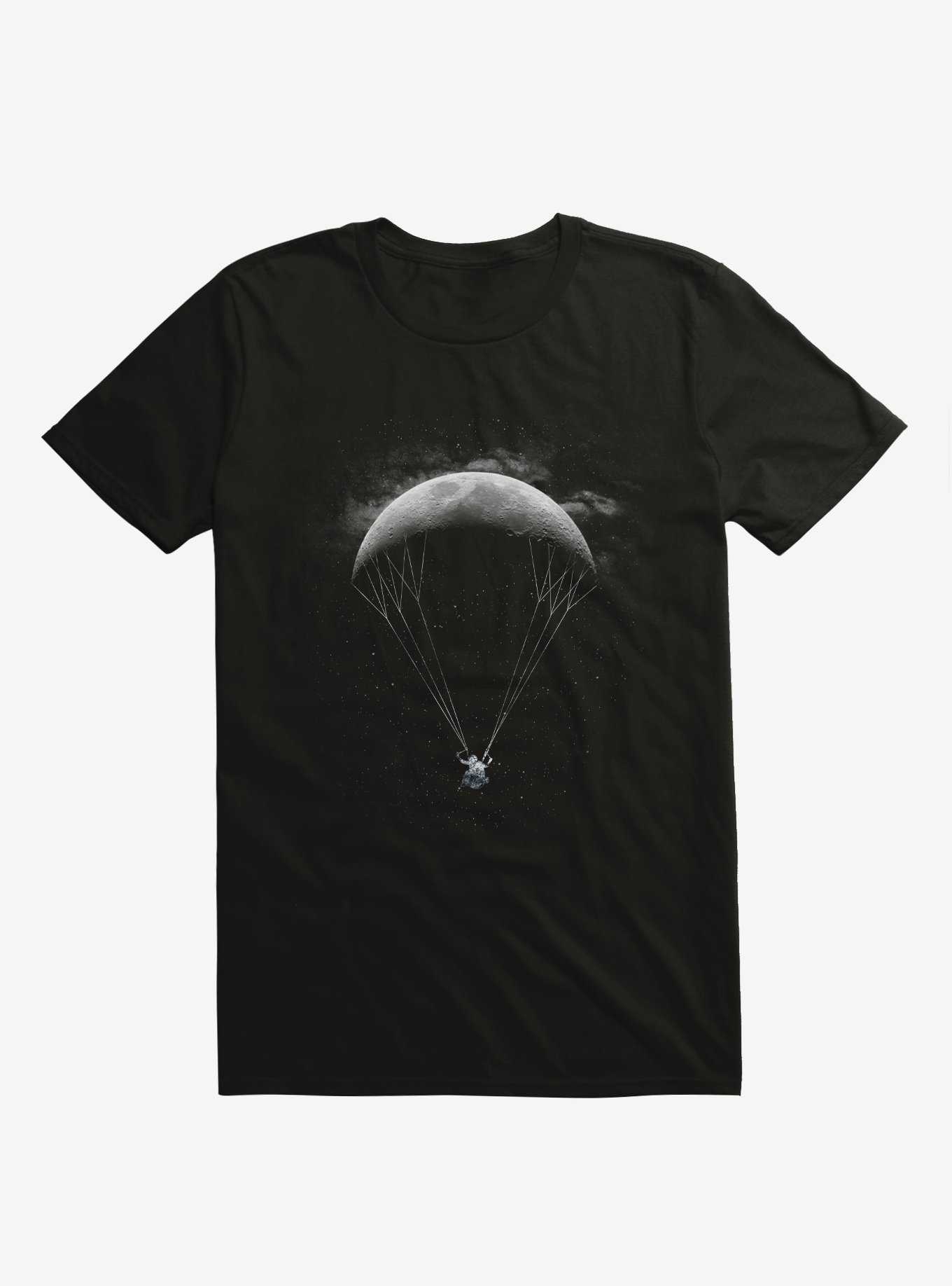 Parachute Moon Black T-Shirt, , hi-res