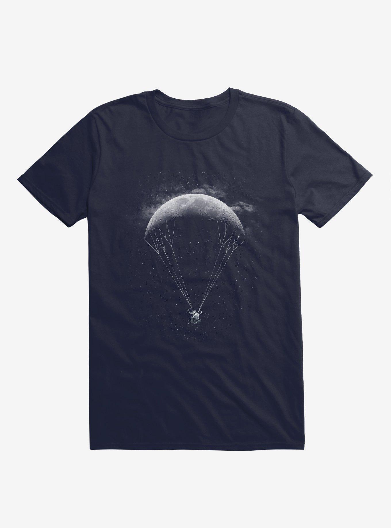 Parachute Moon Navy Blue T-Shirt, , hi-res