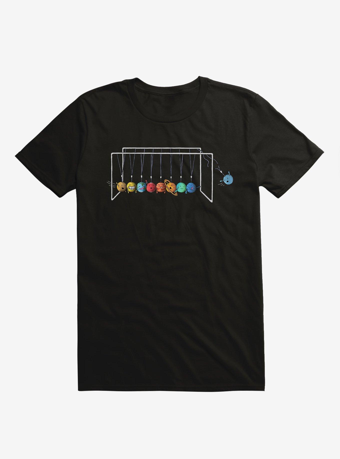 Planet System Black T-Shirt, BLACK, hi-res
