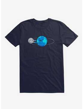 I Love Being Around You Earth And Moon Navy Blue T-Shirt, , hi-res