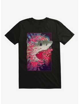 Shark From Outer Space Galaxy Black T-Shirt, , hi-res