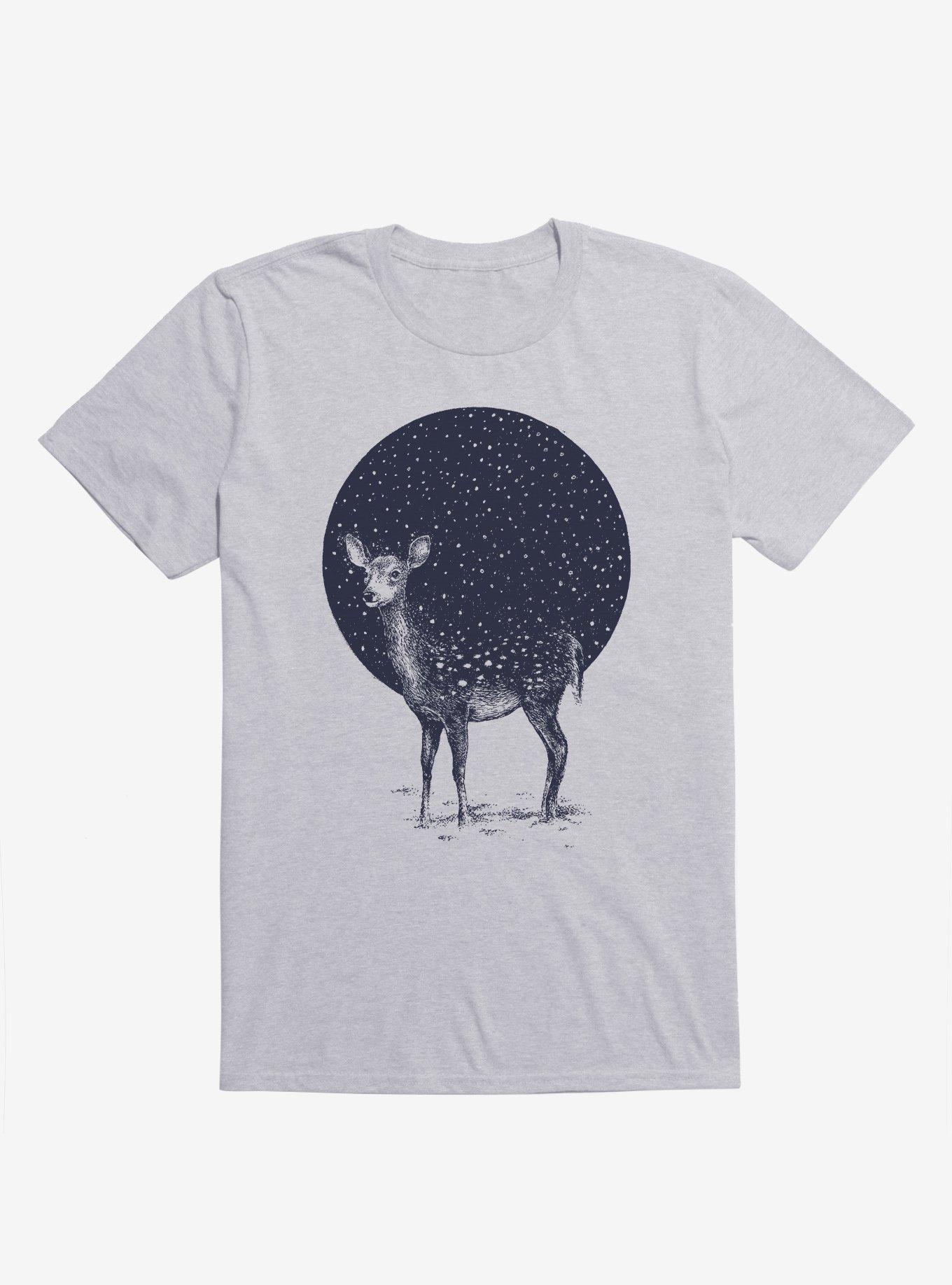 Snow Flake Deer Sport Grey T-Shirt, SPORT GRAY, hi-res
