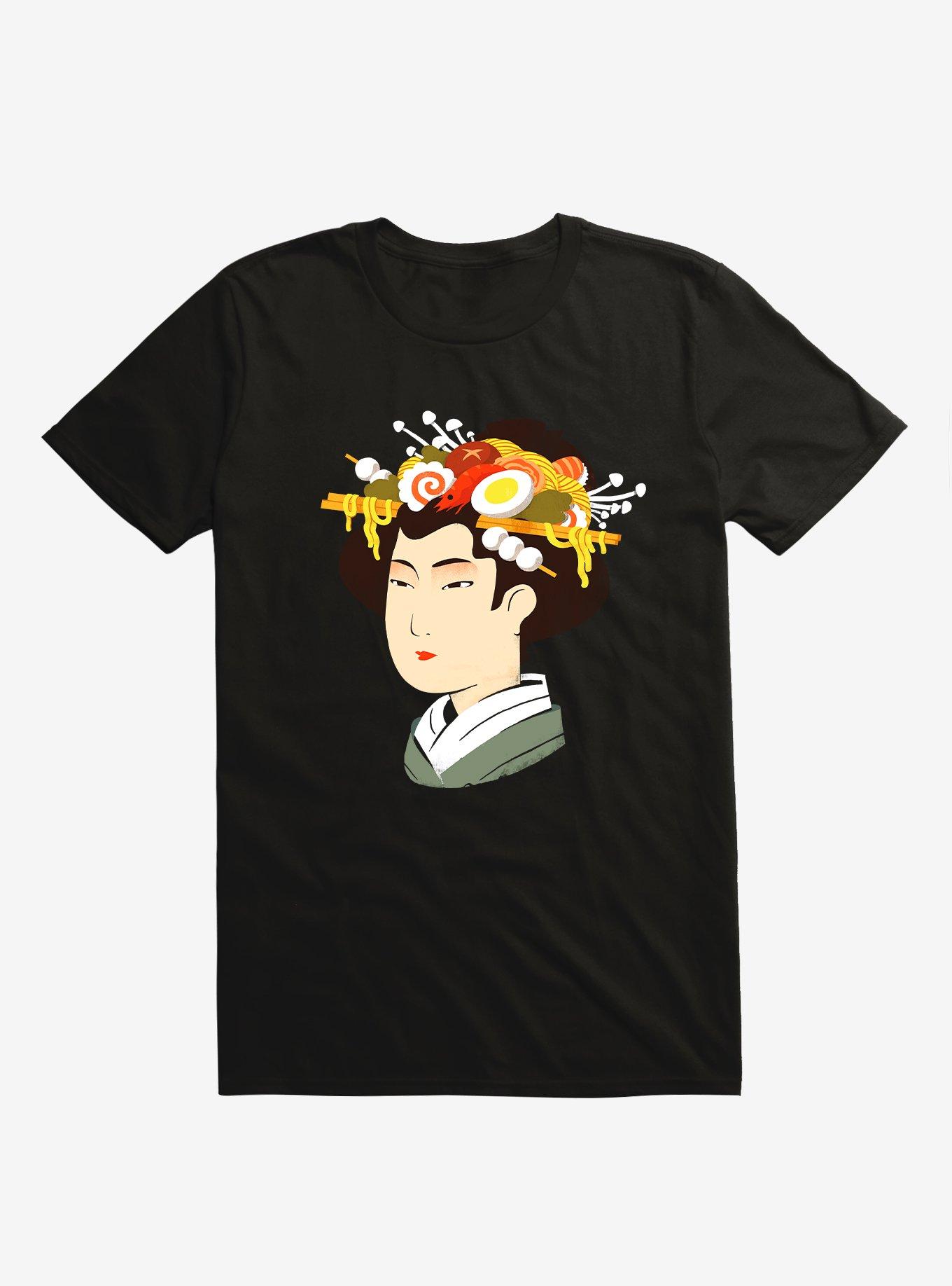 Japanese Delicacy Ramen Black T-Shirt, BLACK, hi-res