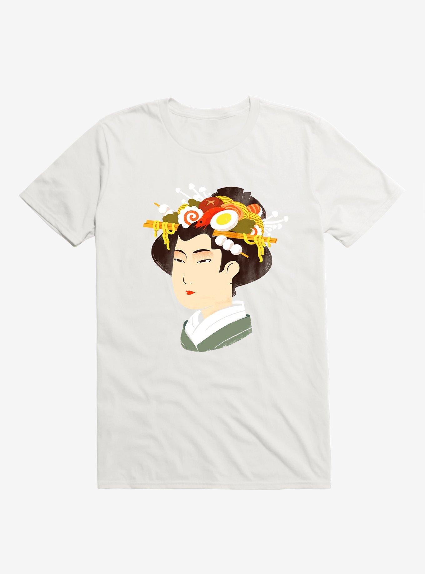 Japanese Delicacy Ramen White T-Shirt, WHITE, hi-res