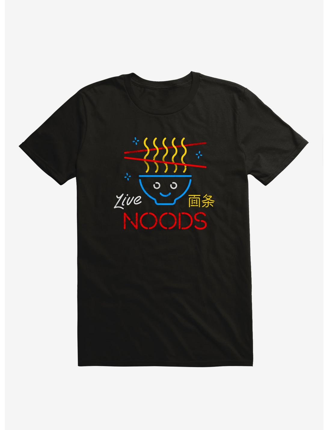 Live Noods Noodle Black T-Shirt, BLACK, hi-res