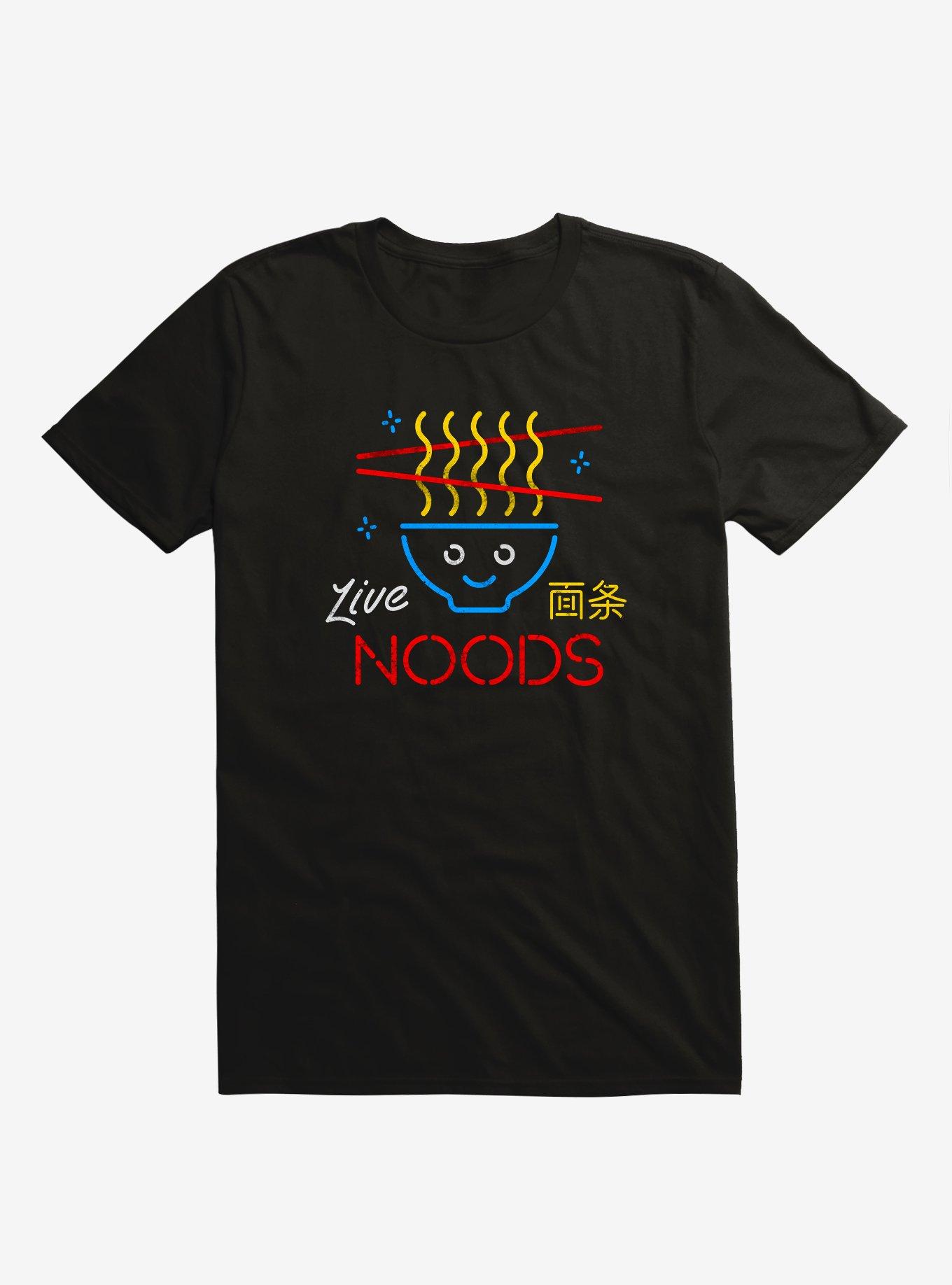 Live Noods Noodle Black T-Shirt, BLACK, hi-res