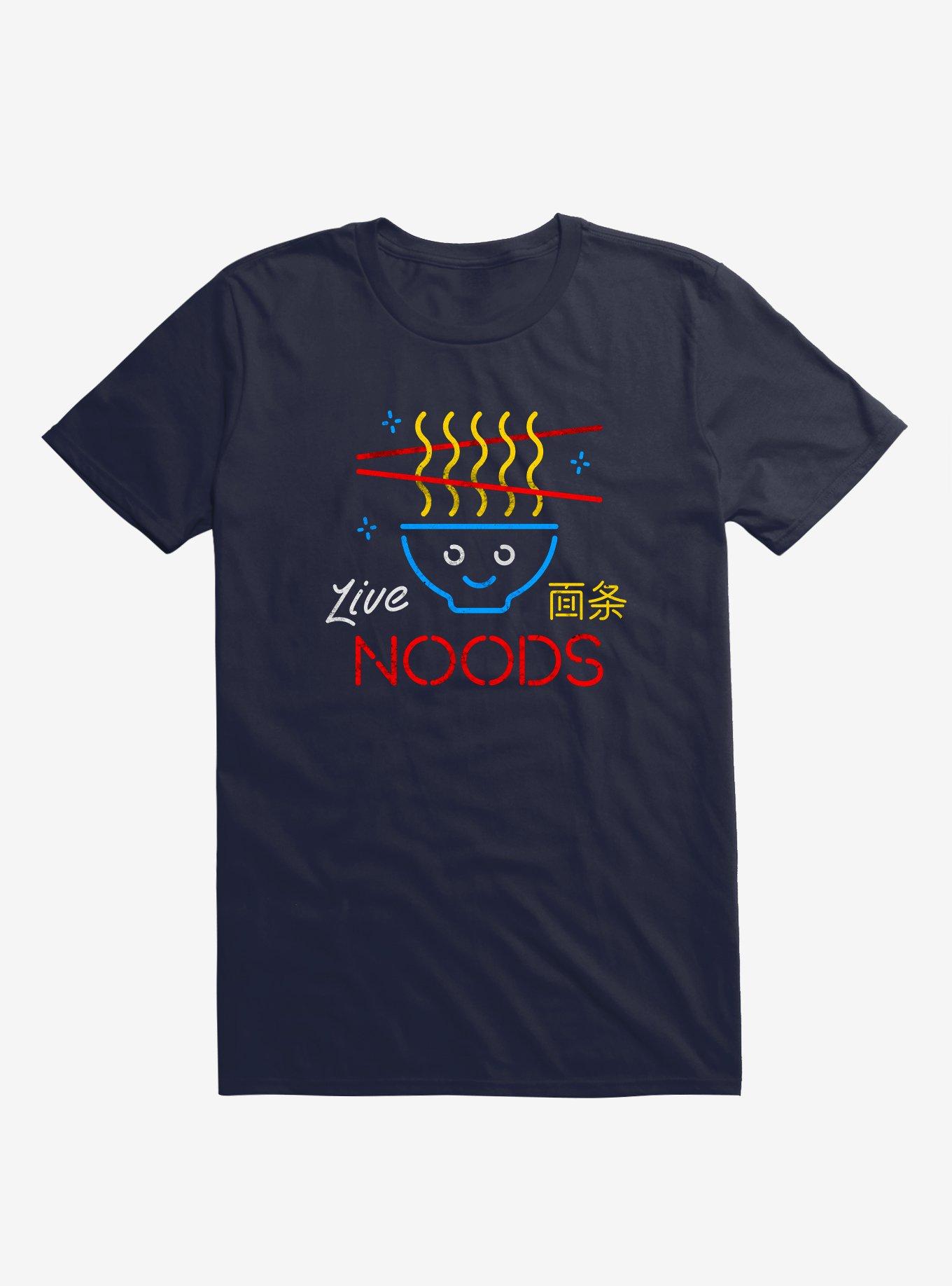 THRDLESS Live Noods Noodle Navy Blue T-Shirt