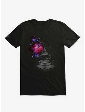 Sound Of Galaxy Gramophone Black T-Shirt, , hi-res