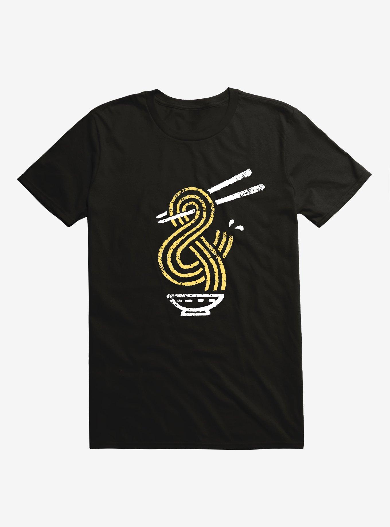 Ramen Ampersand Noodles Black T-Shirt, BLACK, hi-res