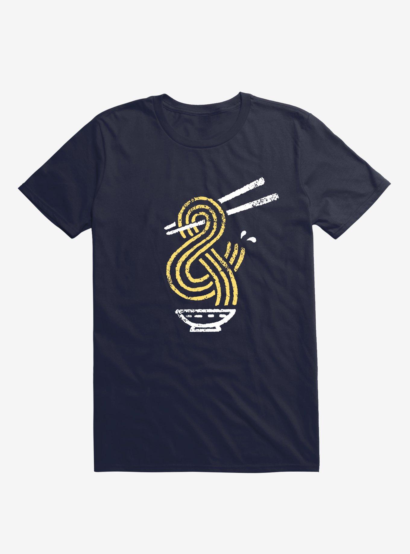 Ramen Ampersand Noodles Navy Blue T-Shirt, , hi-res