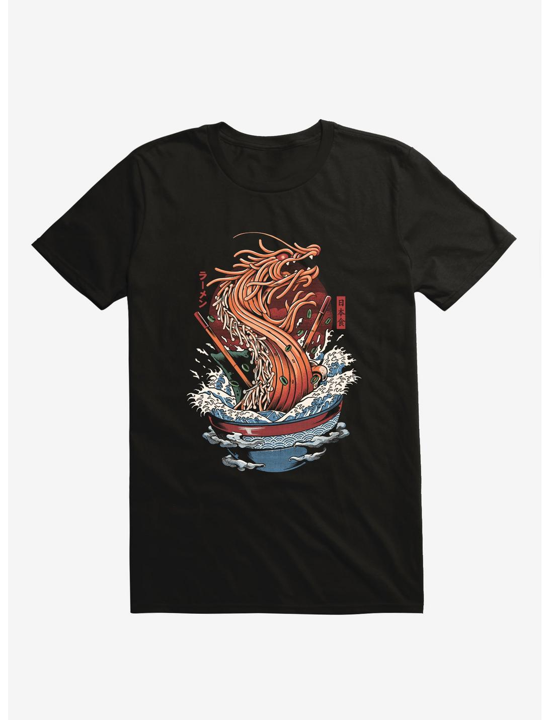 Ramen Dragon Noodles Black T-Shirt, BLACK, hi-res